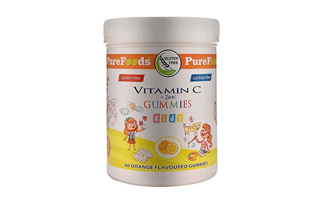 Purefoods Vitamins C + Zinc Gummies, For Kids   Plastic Jar  60 pcs